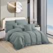 Picture of AKEMI Cotton Sateen Affinity Fitted Sheet Set | 100% Cotton - Shine 1200TC - Breeze Green (Super Single/Queen/King)
