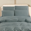 Picture of AKEMI Cotton Sateen Affinity Fitted Sheet Set | 100% Cotton - Shine 1200TC - Breeze Green (Super Single/Queen/King)