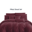 Picture of AKEMI Cotton Sateen Affinity Fitted Sheet Set | 100% Cotton - Shine 1200TC - Rustic Ruby (Super Single/Queen/King)