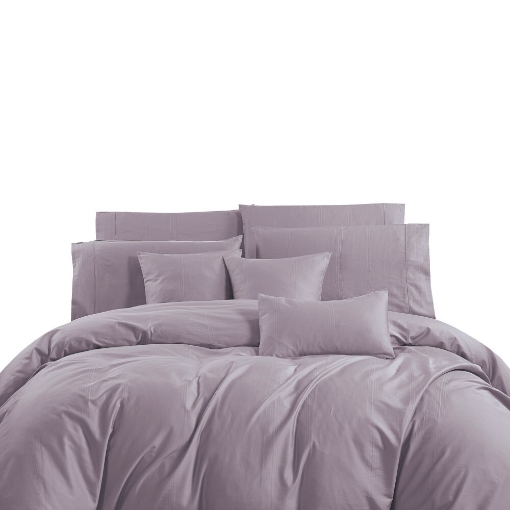 Picture of AKEMI Cotton Sateen Affinity Quilt Cover Set | 100% Cotton 1200TC - Shine - Orchid Lilac (Super Single/Queen/King)