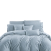 Picture of AKEMI Cotton Sateen Affinity Quilt Cover Set | 100% Cotton 1200TC - Shine - Decent Blue (Super Single/Queen/King)