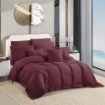 Picture of AKEMI Cotton Sateen Affinity Quilt Cover Set | 100% Cotton 1200TC - Shine - Rustic Ruby (Super Single/Queen/King)