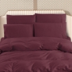 Picture of AKEMI Cotton Sateen Affinity Quilt Cover Set | 100% Cotton 1200TC - Shine - Rustic Ruby (Super Single/Queen/King)