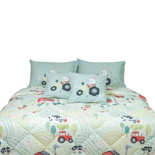 Picture of AKEMI Cotton Essentials Jovial Kids Comforter Set 600TC - Aster's Farm (Super Single/ Queen/ King)