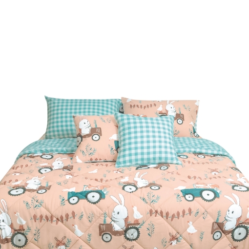 Picture of AKEMI Cotton Essentials Jovial Kids Comforter Set 600TC - Farmer's Club (Super Single/ Queen/ King)