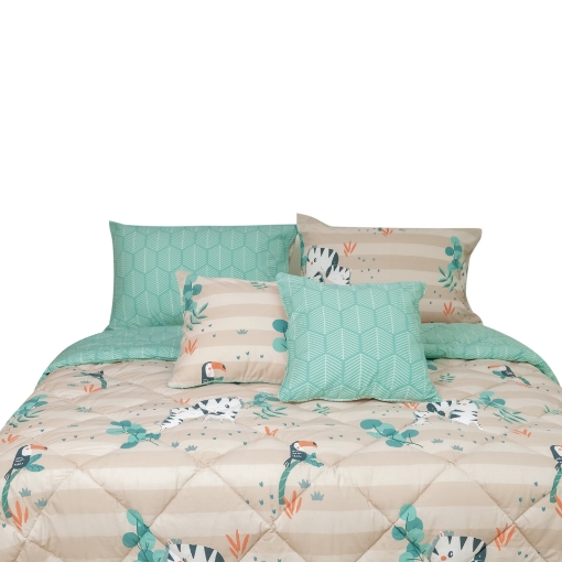 Picture of AKEMI Cotton Essentials Jovial Kids Comforter Set 600TC - Zebra Lines (Super Single/ Queen/ King)