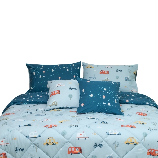 Picture of AKEMI Cotton Essentials Jovial Kids Comforter Set 600TC - Urban Motion (Super Single/ Queen/ King)
