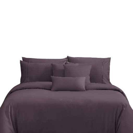Picture of AKEMI TENCEL™ Lyocell Accord Quilt Cover Set 1300TC - Opal Plum (Super Single/Queen/King/Super King)
