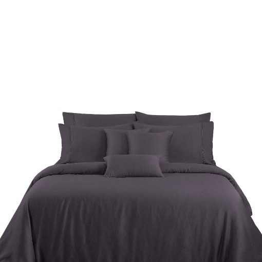 Picture of AKEMI TENCEL™ Lyocell Earnest Quilt Cover Set 1200TC - Stellar Grey (Super Single/ Queen/ King)