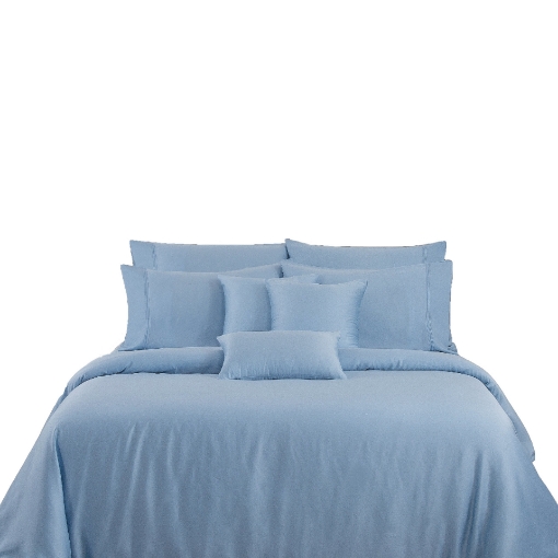 Picture of AKEMI TENCEL™ Lyocell Earnest Quilt Cover Set 1200TC - Stellar Zen Blue (Super Single/ Queen/ King)