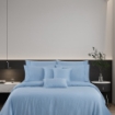 Picture of AKEMI TENCEL™ Lyocell Earnest Quilt Cover Set 1200TC - Stellar Zen Blue (Super Single/ Queen/ King)