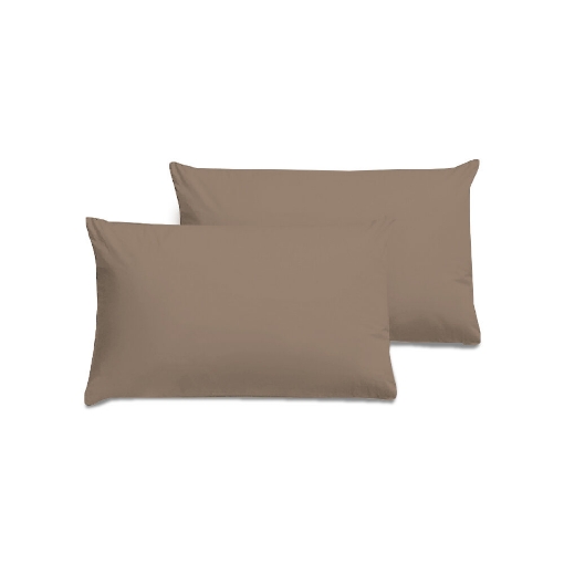 Picture of AKEMI Cotton Essentials Colour Home Divine Pillow Case 600TC - Cinnamon Brown (2pc)
