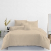 Picture of AKEMI Cotton Essentials Colour Home Divine Fitted Sheet Set 600TC - Custard Cream (Super Single/Queen)