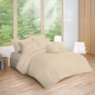 Picture of AKEMI Cotton Essentials Colour Home Divine Fitted Sheet Set 600TC - Custard Cream (Super Single/Queen)