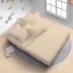 Picture of AKEMI Cotton Essentials Colour Home Divine Fitted Sheet Set 600TC - Custard Cream (Super Single/Queen)