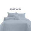 Picture of AKEMI Cotton Essentials Colour Home Divine Fitted Sheet Set 600TC - Jake Blue (Super Single/Queen)