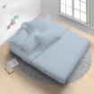 Picture of AKEMI Cotton Essentials Colour Home Divine Fitted Sheet Set 600TC - Jake Blue (Super Single/Queen)