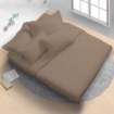 Picture of AKEMI Cotton Essentials Colour Home Divine Fitted Sheet Set 600TC - Cinnamon Brown (Super Single/Queen)