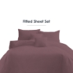 Picture of AKEMI Cotton Essentials Colour Home Divine Fitted Sheet Set 600TC - Terra Rose (Super Single/Queen)