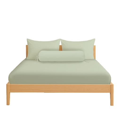 Picture of ai by AKEMI ColourJoy Collection Fitted Sheet Set | 100% MicroXT 650TC - Fern Green (Super Single/Queen/King)