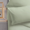 Picture of ai by AKEMI ColourJoy Collection Fitted Sheet Set | 100% MicroXT 650TC - Fern Green (Super Single/Queen/King)