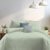 Picture of ai by AKEMI ColourJoy Collection Fitted Sheet Set | 100% MicroXT 650TC - Fern Green (Super Single/Queen/King)