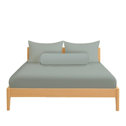 Picture of ai by AKEMI ColourJoy Collection Fitted Sheet Set | 100% MicroXT 650TC - Dexter Grey (Super Single/Queen/King)
