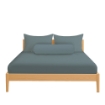 Picture of ai by AKEMI ColourJoy Collection Fitted Sheet Set | 100% MicroXT 650TC - Iron Blue (Super Single/Queen/King)