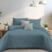 Picture of ai by AKEMI ColourJoy Collection Fitted Sheet Set | 100% MicroXT 650TC - Iron Blue (Super Single/Queen/King)