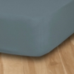 Picture of ai by AKEMI ColourJoy Collection Fitted Sheet Set | 100% MicroXT 650TC - Iron Blue (Super Single/Queen/King)