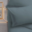 Picture of ai by AKEMI ColourJoy Collection Fitted Sheet Set | 100% MicroXT 650TC - Iron Blue (Super Single/Queen/King)