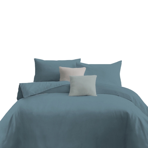 Picture of ai by AKEMI ColourJoy Collection Comforter Set | 100% MicroXT 650TC - Iron Blue (Super Single/Queen/King)
