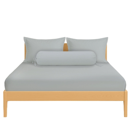 Picture of AKEMI TENCEL™ Touch Colour Cool Fitted Sheet Set 950TC - Clean Silver (Super Single/ Queen/ King)
