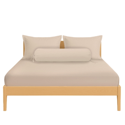 Picture of AKEMI TENCEL™ Touch Colour Cool Fitted Sheet Set 950TC - Shell Peach (Super Single/ Queen/ King)