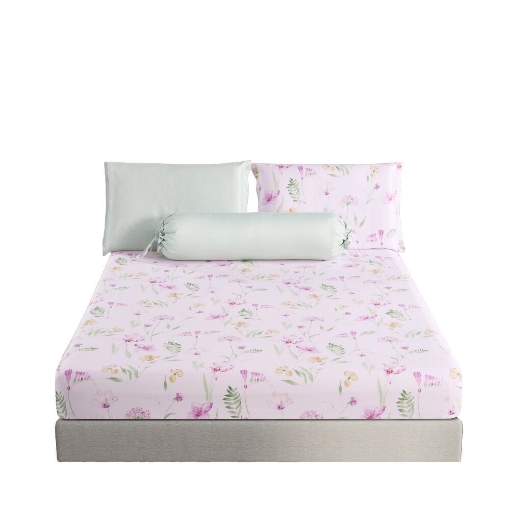 Picture of AKEMI Cotton Sateen Faith Fitted Sheet Set | 100% Cotton 1250TC - Danica (Super Single / Queen / King)