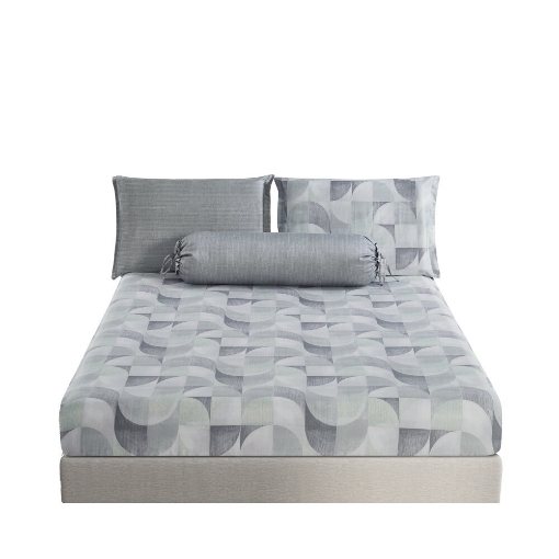 Picture of AKEMI Cotton Sateen Faith Fitted Sheet Set | 100% Cotton 1250TC - Kai (Super Single / Queen / King)
