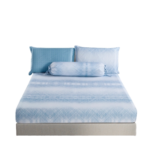 Picture of AKEMI Cotton Sateen Faith Fitted Sheet Set | 100% Cotton 1250TC - Zain (Super Single / Queen / King)
