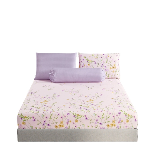 Picture of AKEMI Cotton Twill Adore Fitted Sheet Set | 100% Cotton 850TC - Marguerite (Super Single/ Queen/ King)