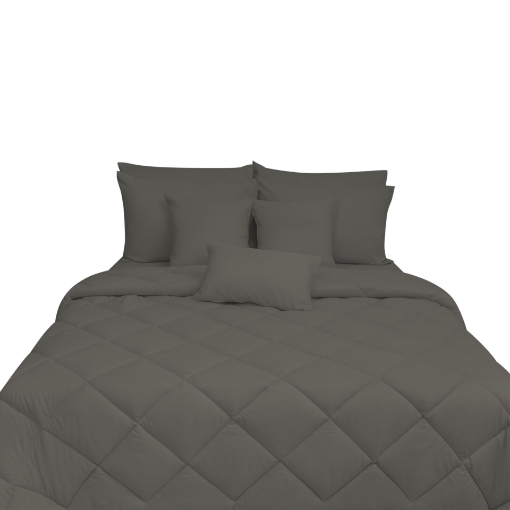 Picture of ai by AKEMI Colourkissed Collection Comforter Set | 100% MicroXT 700TC - Bull Grey (Super Single/Queen/King)