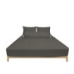 Picture of ai by AKEMI Colourkissed Collection Fitted Sheet Set | 100% MicroXT 700TC - Bull Grey (Super Single/Queen/King)