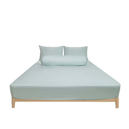 Picture of ai by AKEMI Colourkissed Collection Fitted Sheet Set | 100% MicroXT 700TC - Winter Mint (Super Single/Queen/King)