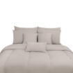 Picture of ai by AKEMI Colourtone Collection Comforter Set | 100% MicroXT 700TC - Dawn Beige (Super Single/Queen/King)