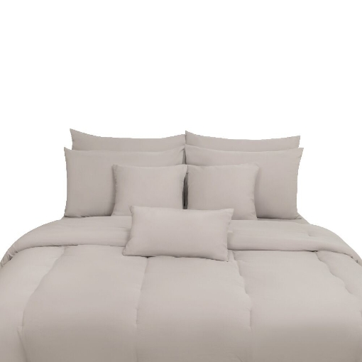 Picture of ai by AKEMI Colourtone Collection Comforter Set | 100% MicroXT 700TC - Dawn Beige (Super Single/Queen/King)