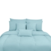Picture of ai by AKEMI Colourtone Collection Comforter Set | 100% MicroXT 700TC - Sky Blue (Super Single/Queen/King)