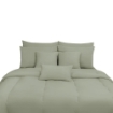 Picture of ai by AKEMI Colourtone Collection Comforter Set | 100% MicroXT 700TC - Foggy Green (Super Single/Queen/King)