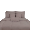 Picture of ai by AKEMI Colourtone Collection Comforter Set | 100% MicroXT 700TC - Sand Brown (Super Single/Queen/King)