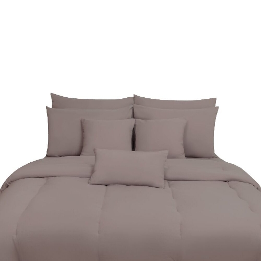 Picture of ai by AKEMI Colourtone Collection Comforter Set | 100% MicroXT 700TC - Sand Brown (Super Single/Queen/King)