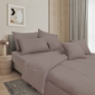 Picture of ai by AKEMI Colourtone Collection Comforter Set | 100% MicroXT 700TC - Sand Brown (Super Single/Queen/King)