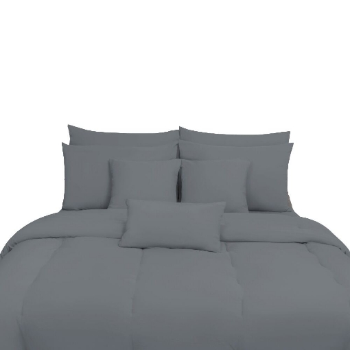 Picture of ai by AKEMI Colourtone Collection Comforter Set | 100% MicroXT 700TC - Aero Grey (Super Single/Queen/King)