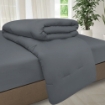 Picture of ai by AKEMI Colourtone Collection Comforter Set | 100% MicroXT 700TC - Aero Grey (Super Single/Queen/King)